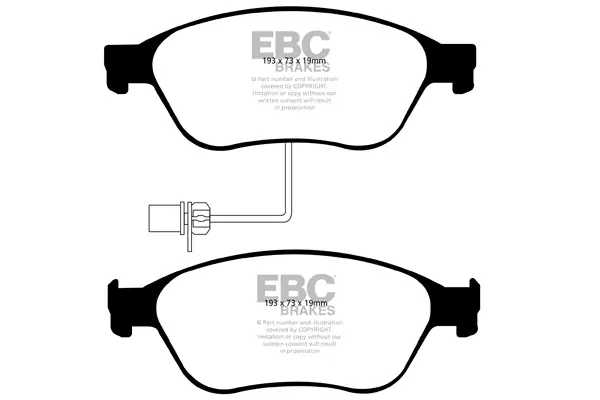 Bremsbelagsatz, Scheibenbremse Vorderachse EBC Brakes DP1535