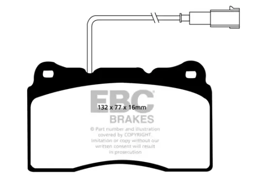 Bremsbelagsatz, Scheibenbremse Vorderachse EBC Brakes DP1536 Bild Bremsbelagsatz, Scheibenbremse Vorderachse EBC Brakes DP1536