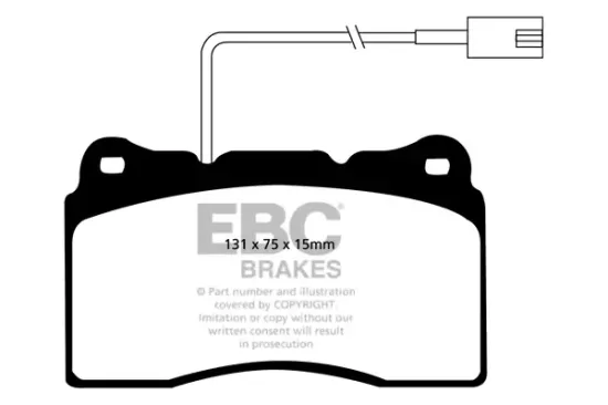 Bremsbelagsatz, Scheibenbremse Vorderachse EBC Brakes DP21540 Bild Bremsbelagsatz, Scheibenbremse Vorderachse EBC Brakes DP21540