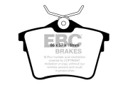 Bremsbelagsatz, Scheibenbremse Hinterachse EBC Brakes DP1551