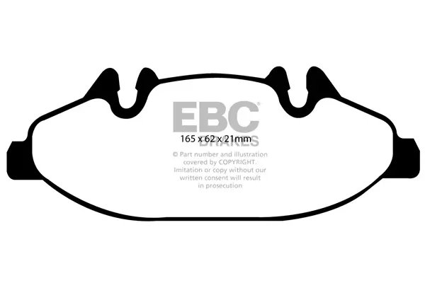Bremsbelagsatz, Scheibenbremse Vorderachse EBC Brakes DP1553