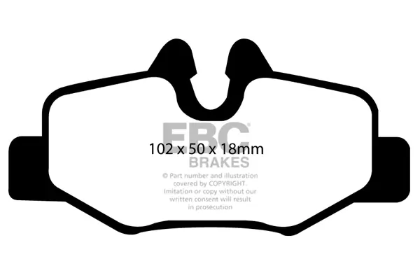 Bremsbelagsatz, Scheibenbremse Hinterachse EBC Brakes DP41554R