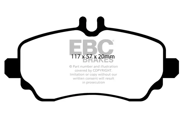 Bremsbelagsatz, Scheibenbremse Vorderachse EBC Brakes DP21555