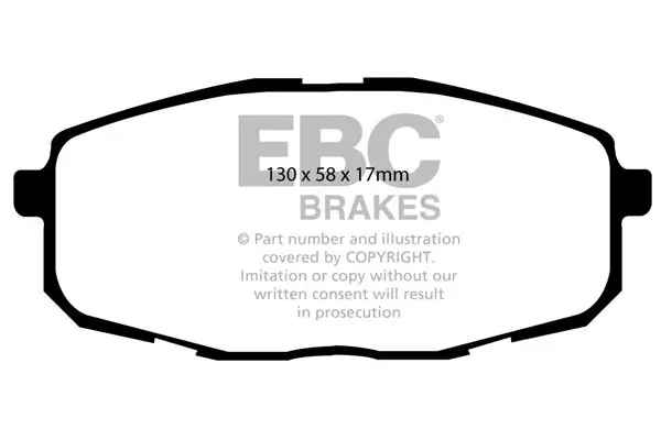 Bremsbelagsatz, Scheibenbremse Vorderachse EBC Brakes DP1562