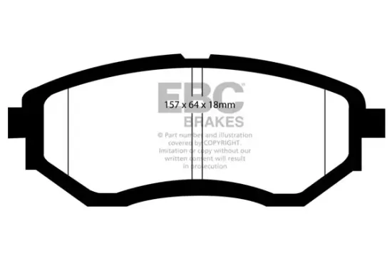 Bremsbelagsatz, Scheibenbremse Vorderachse EBC Brakes DP21583 Bild Bremsbelagsatz, Scheibenbremse Vorderachse EBC Brakes DP21583