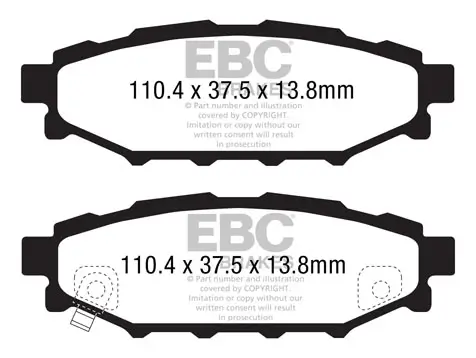Bremsbelagsatz, Scheibenbremse Hinterachse EBC Brakes DP1584
