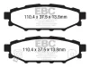 Bremsbelagsatz, Scheibenbremse Hinterachse EBC Brakes DP1584