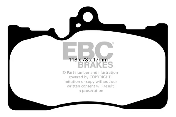 Bremsbelagsatz, Scheibenbremse Vorderachse EBC Brakes DP41589R