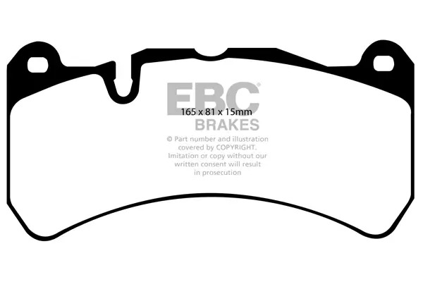 Bremsbelagsatz, Scheibenbremse Vorderachse EBC Brakes DP51591NDX