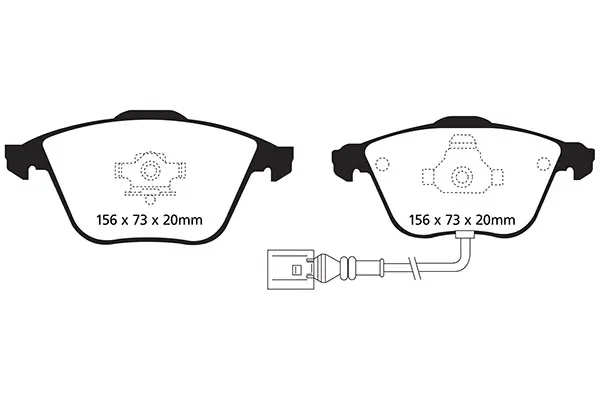 Bremsbelagsatz, Scheibenbremse Vorderachse EBC Brakes DP51594NDX