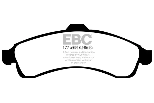 Bremsbelagsatz, Scheibenbremse Vorderachse EBC Brakes DP61618