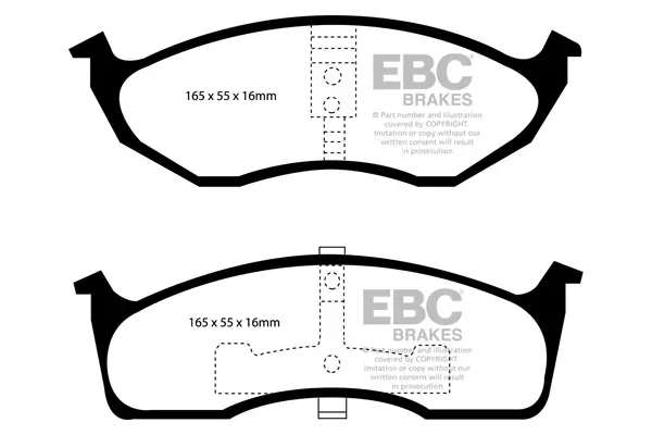 Bremsbelagsatz, Scheibenbremse Vorderachse EBC Brakes DP21623