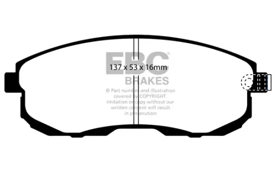 Hochleistungs-Bremsbelagsatz EBC Brakes DP81636RP1 Bild Hochleistungs-Bremsbelagsatz EBC Brakes DP81636RP1