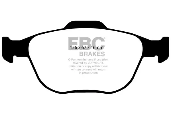 Bremsbelagsatz, Scheibenbremse Vorderachse EBC Brakes DP1641