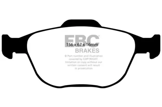 Bremsbelagsatz, Scheibenbremse Vorderachse EBC Brakes DP1641 Bild Bremsbelagsatz, Scheibenbremse Vorderachse EBC Brakes DP1641