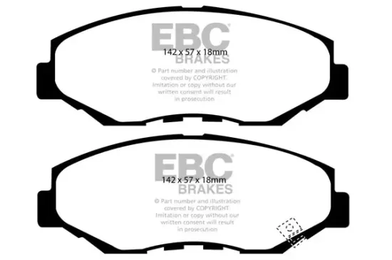 Bremsbelagsatz, Scheibenbremse Vorderachse EBC Brakes DP41655R Bild Bremsbelagsatz, Scheibenbremse Vorderachse EBC Brakes DP41655R