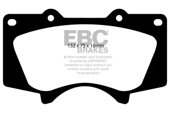 Bremsbelagsatz, Scheibenbremse Vorderachse EBC Brakes DP1657 Bild Bremsbelagsatz, Scheibenbremse Vorderachse EBC Brakes DP1657