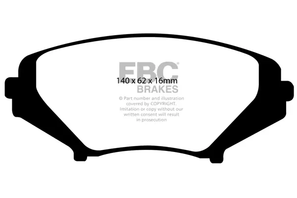 Bremsbelagsatz, Scheibenbremse Vorderachse EBC Brakes DP51665NDX