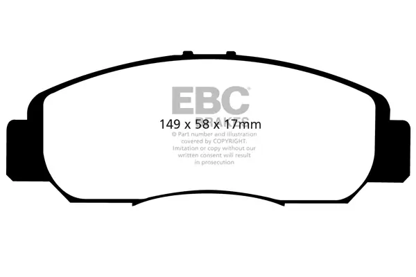 Bremsbelagsatz, Scheibenbremse Vorderachse EBC Brakes DP1669