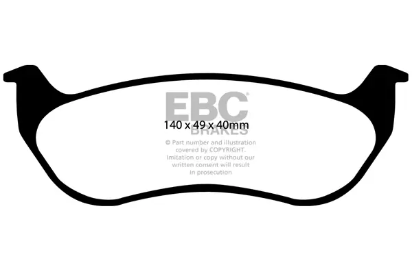 Bremsbelagsatz, Scheibenbremse Hinterachse EBC Brakes DP61673