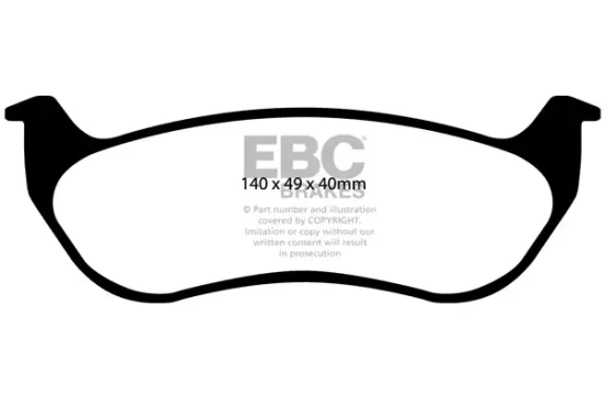 Bremsbelagsatz, Scheibenbremse Hinterachse EBC Brakes DP61673 Bild Bremsbelagsatz, Scheibenbremse Hinterachse EBC Brakes DP61673