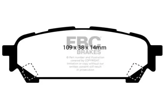 Bremsbelagsatz, Scheibenbremse Hinterachse EBC Brakes DP41687R Bild Bremsbelagsatz, Scheibenbremse Hinterachse EBC Brakes DP41687R