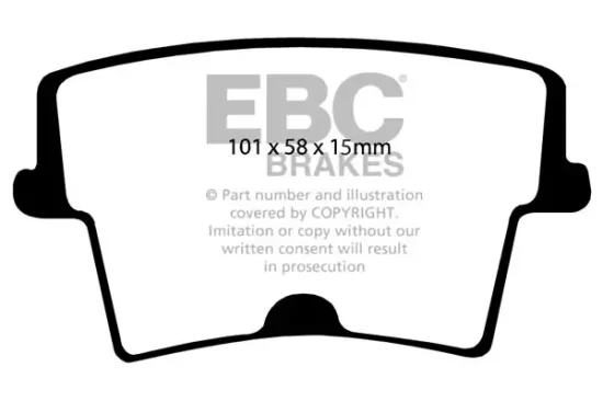 Bremsbelagsatz, Scheibenbremse Hinterachse EBC Brakes DP31722/2C Bild Bremsbelagsatz, Scheibenbremse Hinterachse EBC Brakes DP31722/2C