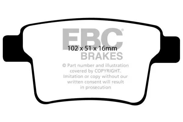 Bremsbelagsatz, Scheibenbremse Hinterachse EBC Brakes DP21731