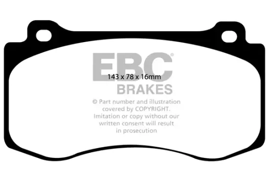 Bremsbelagsatz, Scheibenbremse Vorderachse EBC Brakes DP41764R Bild Bremsbelagsatz, Scheibenbremse Vorderachse EBC Brakes DP41764R