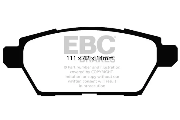 Bremsbelagsatz, Scheibenbremse Hinterachse EBC Brakes DP21766