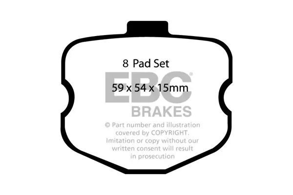 Bremsbelagsatz, Scheibenbremse Hinterachse EBC Brakes DP41771/2R