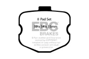 Bremsbelagsatz, Scheibenbremse Hinterachse EBC Brakes DP41771/2R
