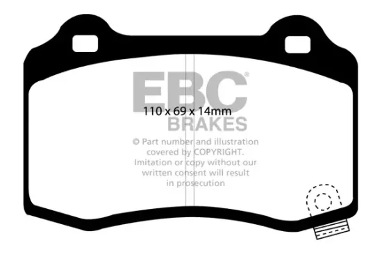 Bremsbelagsatz, Scheibenbremse Hinterachse EBC Brakes DP31788C Bild Bremsbelagsatz, Scheibenbremse Hinterachse EBC Brakes DP31788C