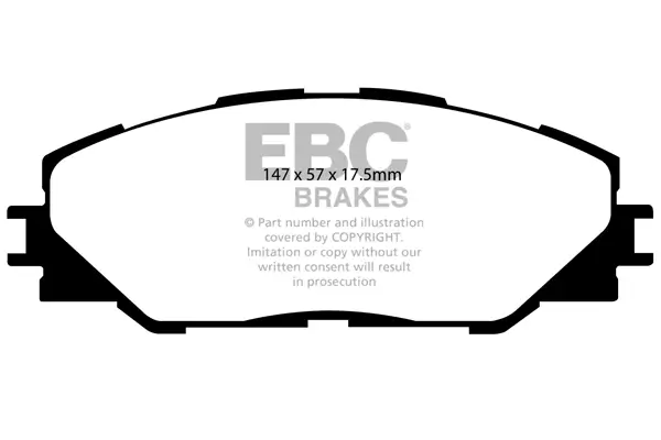 Bremsbelagsatz, Scheibenbremse Vorderachse EBC Brakes DP61792