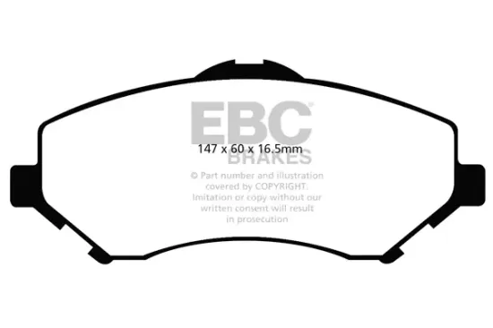 Bremsbelagsatz, Scheibenbremse Vorderachse EBC Brakes DP41798R Bild Bremsbelagsatz, Scheibenbremse Vorderachse EBC Brakes DP41798R