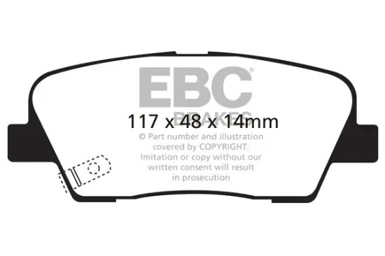 Bremsbelagsatz, Scheibenbremse Hinterachse EBC Brakes DP41806R Bild Bremsbelagsatz, Scheibenbremse Hinterachse EBC Brakes DP41806R