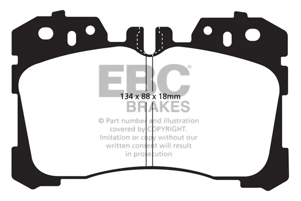 Bremsbelagsatz, Scheibenbremse Vorderachse EBC Brakes DP21811