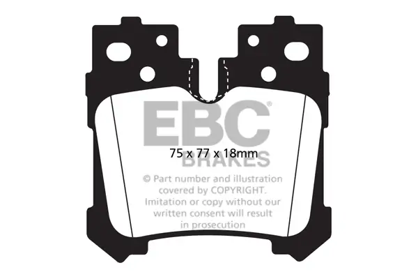 Bremsbelagsatz, Scheibenbremse Hinterachse EBC Brakes DP41812R
