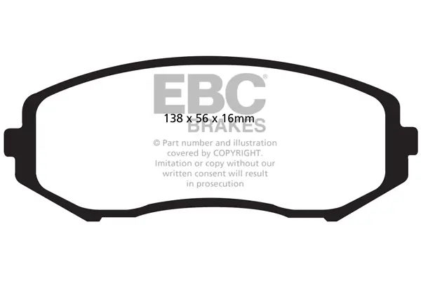 Bremsbelagsatz, Scheibenbremse Vorderachse EBC Brakes DP1818