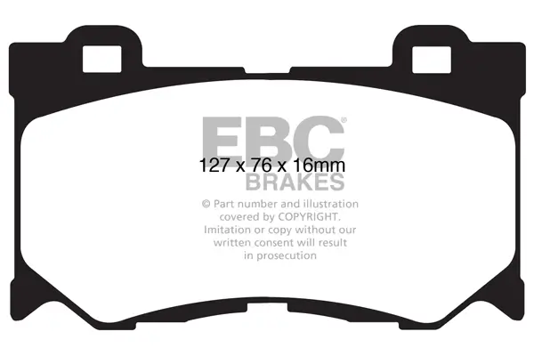 Bremsbelagsatz, Scheibenbremse Vorderachse EBC Brakes DP1823