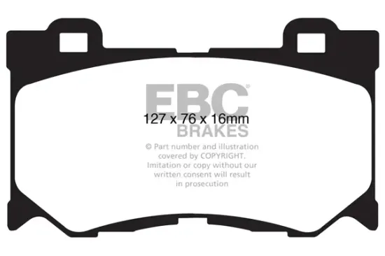 Bremsbelagsatz, Scheibenbremse Vorderachse EBC Brakes DP1823 Bild Bremsbelagsatz, Scheibenbremse Vorderachse EBC Brakes DP1823