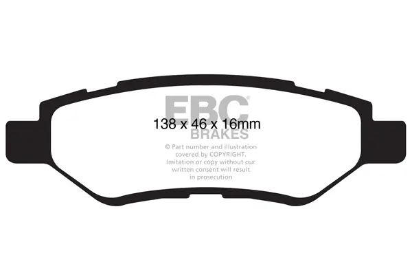 Bremsbelagsatz, Scheibenbremse Hinterachse EBC Brakes DP1829