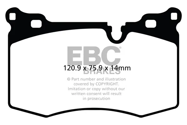 Bremsbelagsatz, Scheibenbremse Vorderachse EBC Brakes DP41854R