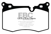 Bremsbelagsatz, Scheibenbremse Vorderachse EBC Brakes DP41854R