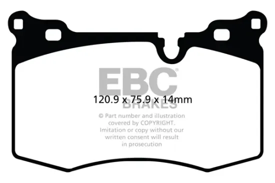 Bremsbelagsatz, Scheibenbremse Vorderachse EBC Brakes DP41854R Bild Bremsbelagsatz, Scheibenbremse Vorderachse EBC Brakes DP41854R