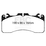 Bremsbelagsatz, Scheibenbremse Vorderachse EBC Brakes DP41867R
