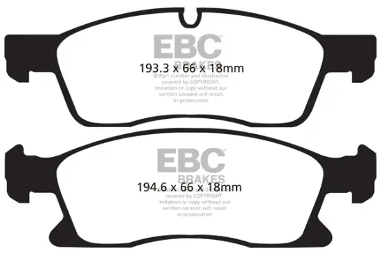 Bremsbelagsatz, Scheibenbremse Vorderachse EBC Brakes DP1871 Bild Bremsbelagsatz, Scheibenbremse Vorderachse EBC Brakes DP1871