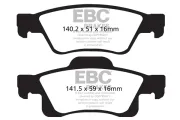 Bremsbelagsatz, Scheibenbremse Hinterachse EBC Brakes DP41872R