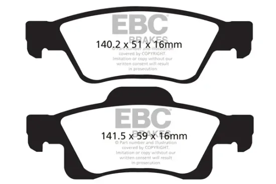 Bremsbelagsatz, Scheibenbremse Hinterachse EBC Brakes DP41872R Bild Bremsbelagsatz, Scheibenbremse Hinterachse EBC Brakes DP41872R