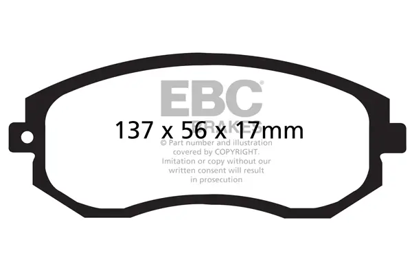 Bremsbelagsatz, Scheibenbremse Vorderachse EBC Brakes DP41884R